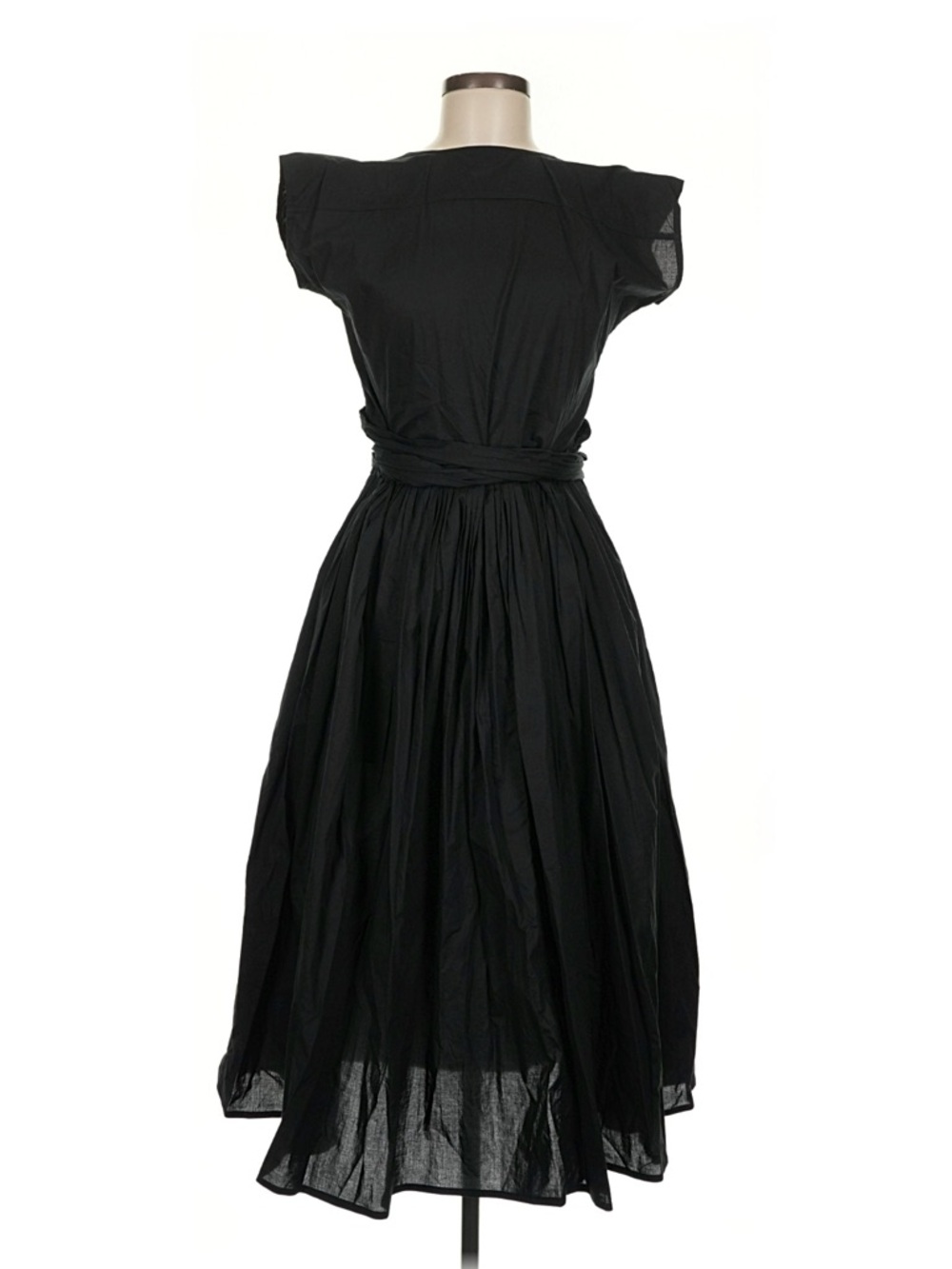 Sofie D'Hoore Black Maxi Dress with Gathered Skirt